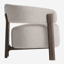 Sillón de madera de fresno y poliéster en color marrón 73 x 69 x 67 cm