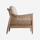 Sillón de madera de fresno y poliéster en color marrón 74 x 82 x 88 cm