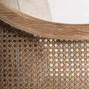 Sillón de madera de fresno y poliéster en color marrón 74 x 82 x 88 cm – detalle