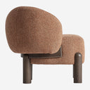 Sillón de madera de fresno y poliéster en color marrón 81 x 72 x 67 cm