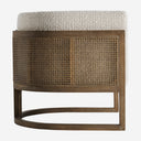 Sillón de madera de fresno y poliéster en color marrón 84 x 74 x 73 cm
