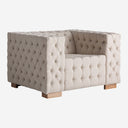 Sillón de madera de fresno y poliéster en color negro 118 x 92 x 72 cm