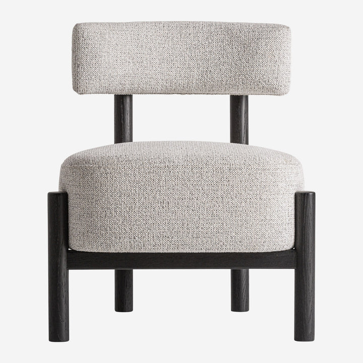 Sillón de madera de fresno y poliéster en color negro 62 x 65 x 74 cm