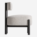 Sillón de madera de fresno y poliéster en color negro 62 x 65 x 74 cm
