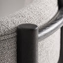 Sillón de madera de fresno y poliéster en color negro 62 x 65 x 74 cm – detalle