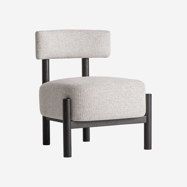 Sillón de madera de fresno y poliéster en color negro 62 x 65 x 74 cm