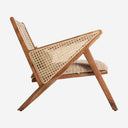 Sillón de madera de mango y algodón en color marrón 61 x 82 x 73 cm