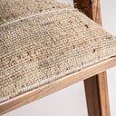 Sillón de madera de mango y algodón en color marrón 61 x 82 x 73 cm – detalle