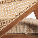 Sillón de madera de mango y algodón en color marrón 61 x 82 x 73 cm – detalle