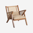 Sillón de madera de mango y algodón en color marrón 61 x 82 x 73 cm