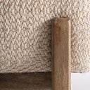 Sillón de madera de mango y algodón en color marrón 73 x 79 x 75 cm – detalle