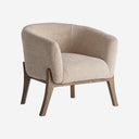 Sillón de madera de mango y algodón en color marrón 73 x 79 x 75 cm