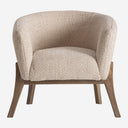 Sillón de madera de mango y algodón en color marrón 73 x 79 x 75 cm