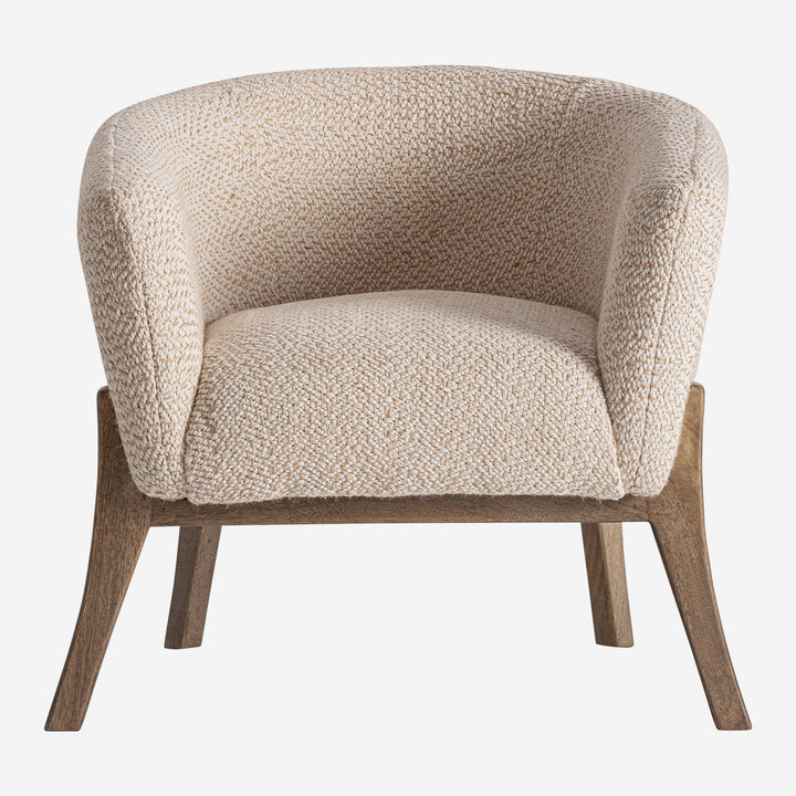 Sillón de madera de mango y algodón en color marrón 73 x 79 x 75 cm