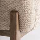 Sillón de madera de mango y algodón en color marrón 73 x 79 x 75 cm – detalle
