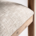 Sillón de madera de mango y algodón en color marrón claro natural – detalle