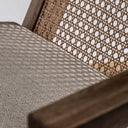 Sillón de madera de mango y MDF en color marrón 65 x 90 x 68 cm – detalle
