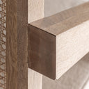 Sillón de madera de mango y MDF en color marrón 65 x 90 x 68 cm – detalle