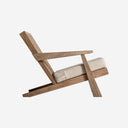 Sillón de madera de mango y MDF en color marrón 65 x 90 x 68 cm