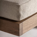 Sillón de madera de mango y MDF en color marrón 65 x 90 x 68 cm – detalle