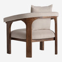 Sillón de madera de mango y MDF en color marrón 79 x 78 x 82 cm