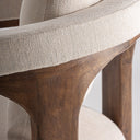 Sillón de madera de mango y MDF en color marrón 79 x 78 x 82 cm – detalle