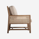 Sillón de madera de mango y mimbre en color marrón