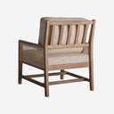 Sillón de madera de mango y mimbre en color marrón