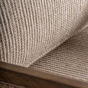 Sillón de madera de mango y mimbre en color marrón – detalle