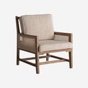Sillón de madera de mango y mimbre en color marrón