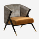 Sillón de madera de pino y madera de caucho en color negro
