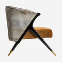 Sillón de madera de pino y madera de caucho en color negro