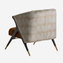 Sillón de madera de pino y madera de caucho en color negro