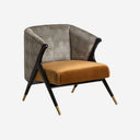 Sillón de madera de pino y madera de caucho en color negro