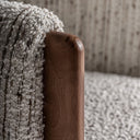 Sillón de madera de pino y poliéster – Marrón / 76 x 80 x 72 cm – detalle