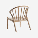Sillón de madera de roble y cuerda en color marrón 67 x 79 cm