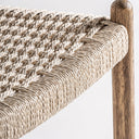 Sillón de madera de roble y cuerda en color marrón 67 x 79 cm – detalle