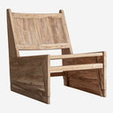 Sillón de madera de teca en color marrón
