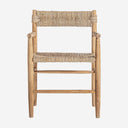 Sillón de madera de teca en color marrón claro 57 x 55 x 80 cm (pack de 2)