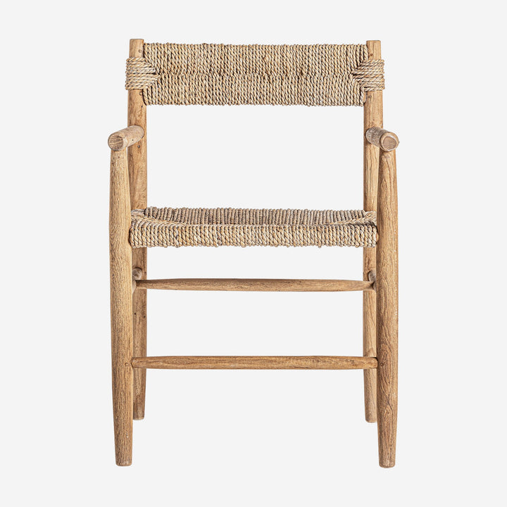 Sillón de madera de teca en color marrón claro 57 x 55 x 80 cm (pack de 2)