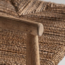 Sillón de madera de teca en color marrón claro 57 x 55 x 80 cm (pack de 2) – detalle