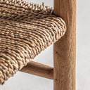 Sillón de madera de teca en color marrón claro 57 x 55 x 80 cm (pack de 2) – detalle