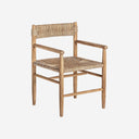Sillón de madera de teca en color marrón claro 57 x 55 x 80 cm (pack de 2)