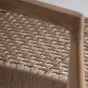 Sillón de madera de teca en color marrón claro 59 x 53 x 74 cm (pack de 2) – detalle