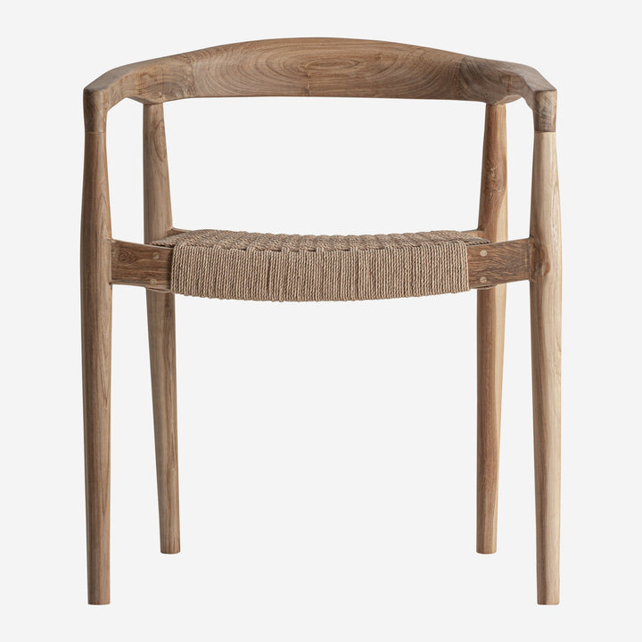Sillón de madera de teca en color marrón claro 59 x 53 x 74 cm (pack de 2)