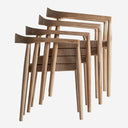 Sillón de madera de teca en color marrón claro 59 x 53 x 74 cm (pack de 2)