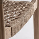 Sillón de madera de teca en color marrón claro 59 x 53 x 74 cm (pack de 2) – detalle