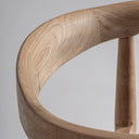 Sillón de madera de teca en color marrón claro 59 x 53 x 74 cm (pack de 2) – detalle