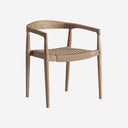 Sillón de madera de teca en color marrón claro 59 x 53 x 74 cm (pack de 2)