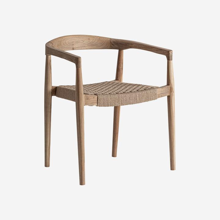 Sillón de madera de teca en color marrón claro 59 x 53 x 74 cm (pack de 2)